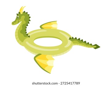 Aufblasbarer Schwimmbadring. Farbiges Schwimmerelement für Strand, Schwimmbecken, Rettungsring und Rettungsmittel. Aufblasbares Gummispielzeug, Cartoon, Vektorgrafik