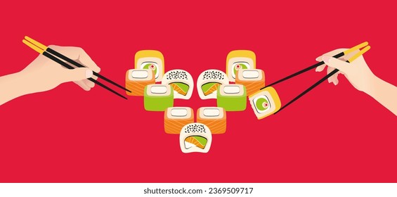 Inflatable swim ring cartoon vector illustration (flamingo, avocado, seashell)