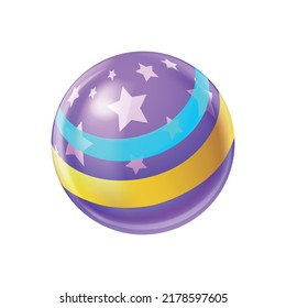 Inflatable swimming accessories for kids composition with isolated realistic image on blank background vector illustration