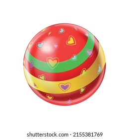 Inflatable swimming accessories realistic composition with isolated image on blank background vector illustration