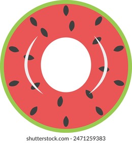 Inflatable Swimming Ring for Children. Vector Illustration in Cute Cartoon Style.