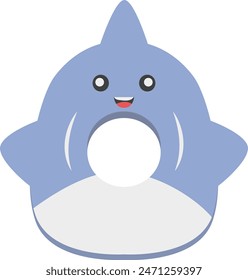 Inflatable Swimming Ring for Children. Vector Illustration in Cute Cartoon Style.