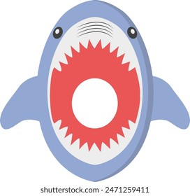 Inflatable Swimming Ring for Children. Vector Illustration in Cute Cartoon Style.