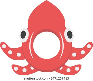 Inflatable Swimming Ring for Children. Vector Illustration in Cute Cartoon Style.