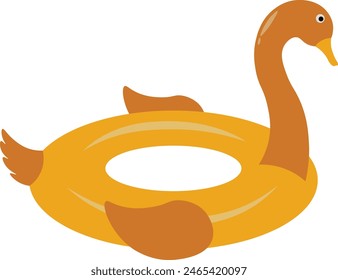 Ilustración vectorial inflable del anillo de la natación. Juguetes de agua lindos en diseño de dibujos animados