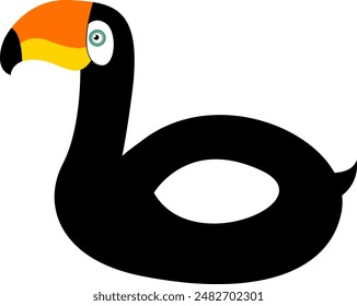 Inflatable Toucan swim rubber ring