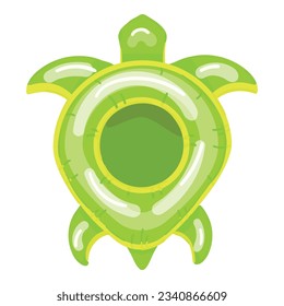 Inflatable turtle icon cartoon vector. Float pool. Summer water