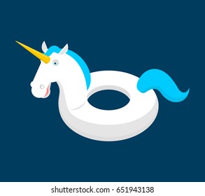 Inflatable unicorn isolated. Magic Beast Toy for swimming