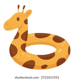 água inflável girafa decoração plana cor vetor ilustração modelo design