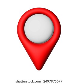 Inflate Location Pin,  GPS, 3D Map Marker Icon, illustration, Vector stock