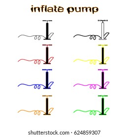 Inflate pump icons - vector illustration
