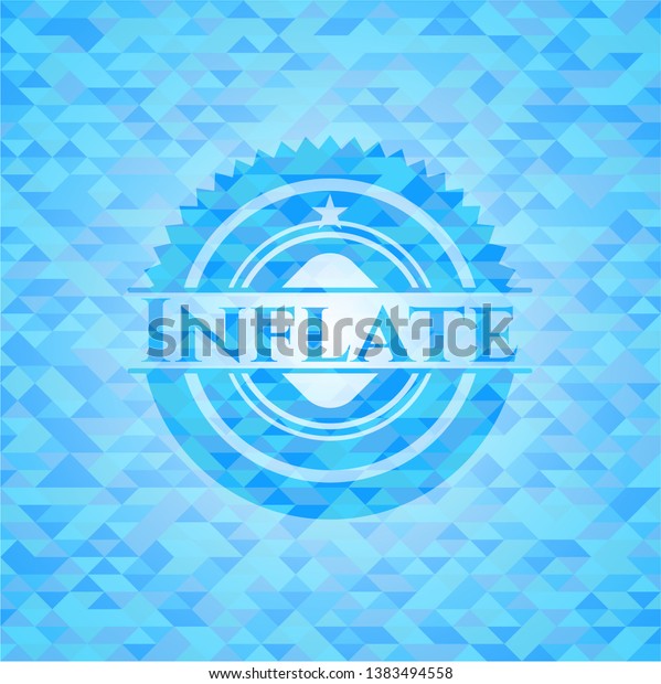 Inflate Realistic Sky Blue Emblem Mosaic Stock Vector Royalty Free 1383494558 Shutterstock 