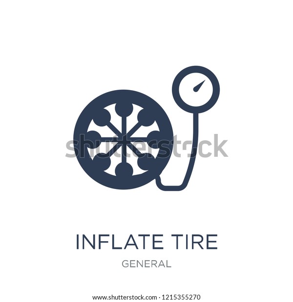 inflate tire icon. Trendy flat vector\
inflate tire icon on white background from general collection,\
vector illustration can be use for web and mobile,\
eps10