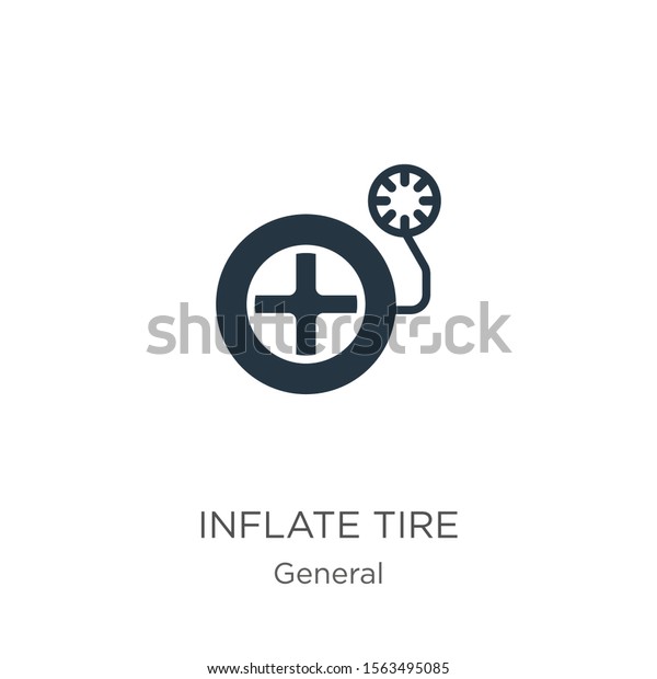 Inflate tire icon vector. Trendy flat inflate tire\
icon from general collection isolated on white background. Vector\
illustration can be used for web and mobile graphic design, logo,\
eps10