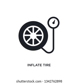 inflate tire isolated icon. simple element illustration from general-1 concept icons. inflate tire editable logo sign symbol design on white background. can be use for web and mobile