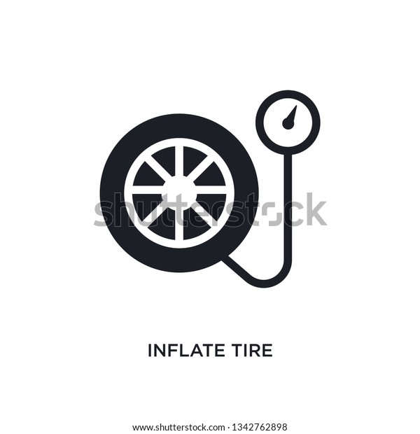 inflate\
tire isolated icon. simple element illustration from general-1\
concept icons. inflate tire editable logo sign symbol design on\
white background. can be use for web and\
mobile
