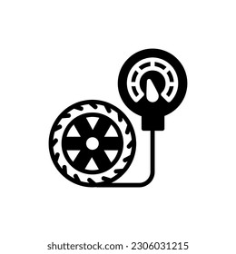 Inflate Tyre icon in vector. Illustration