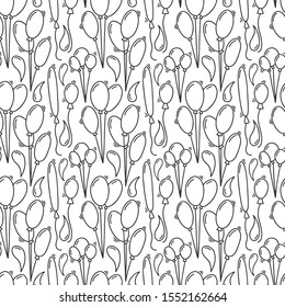 Inflateble ballons vector concept in doodle and sketch style. Hand drawn illustration for printing on T-shirts, postcards. Seamless pattern for textile, paper wrap. Texture background.