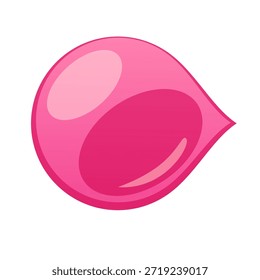 Vector inflado del globo del chicle ilustración aislada