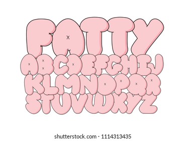 inflated/fat typography design vector/illustration