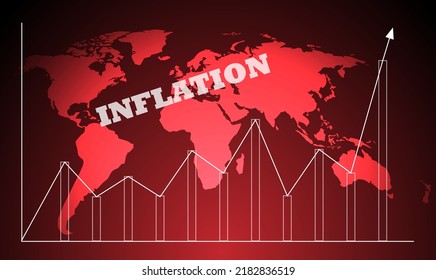 Inflation Background Worldwide Due Pandemic Graph Stock Vector (Royalty ...