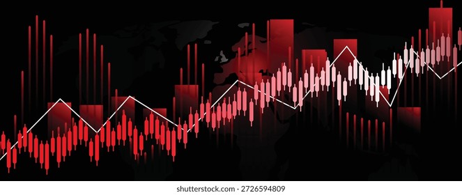 Inflação no mundo. Gráfico mostrando aumento da inflação Mundial conceito de fundo, A palavra core values e ações, e ações contra, Dados analisando em um mercado externo