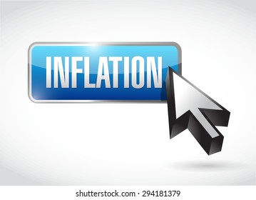 inflation button sign concept illustration design graphic