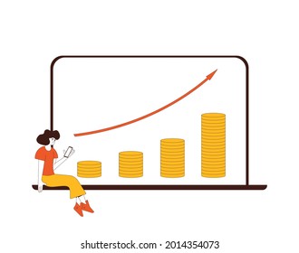 Inflation. Decreased purchasing power. Vector illustration.