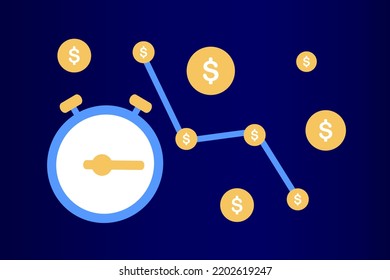 Inflation in economy. Goods and services costs more value. Rising food prices. Loss of purchasing power, increase in consumer prices, fall of currency value, financial crisis. Flat vector illustration