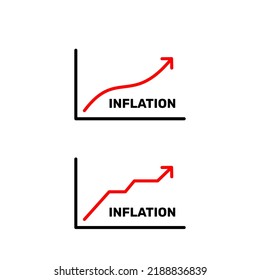 Inflation graphic or inflation chart for design element