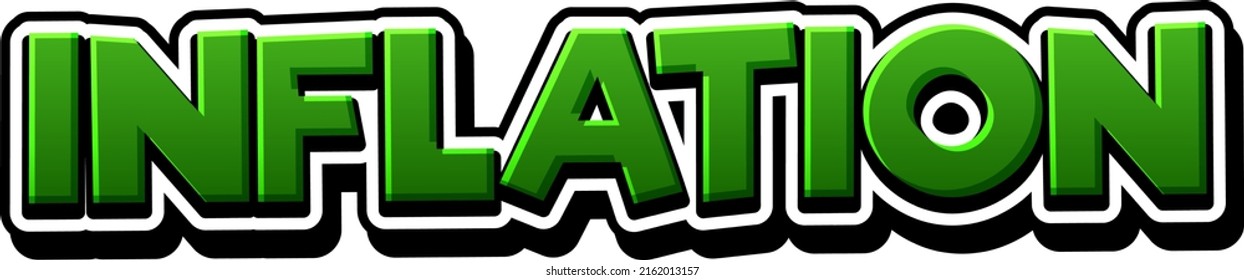 Inflation green font logo illustration