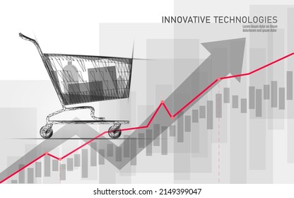 Inflation growing graph increasing risk. Macroeconomics crysis marketing data analysis. Financial recession down growth hyperinflation vector illustration