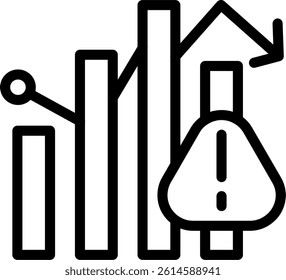 Inflation History Line Vector Icon Design