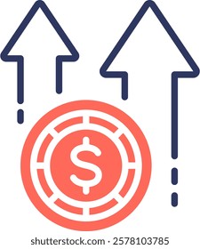 Inflation Icon Element For Design