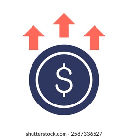 Inflation Icon Element For Design