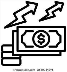 Inflation Icon Element for Design