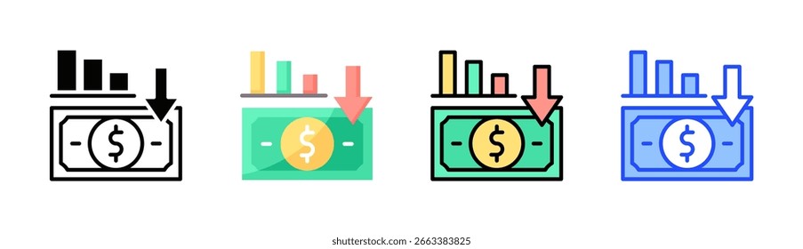 Elemento del icono de la inflación para el diseño
