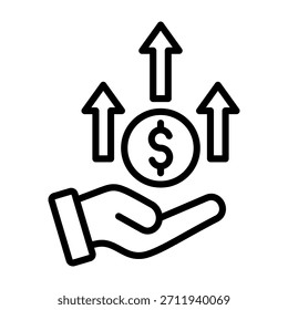 Inflation Icon Line Design Vector Illustration