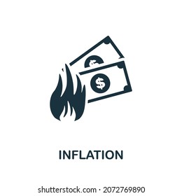 Inflation icon. Monochrome sign from economic crisis collection. Creative Inflation icon illustration for web design, infographics and more