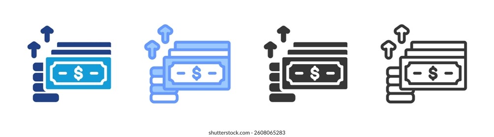 Inflation icon set multiple style collection