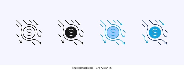 Inflation Icon Set Multiple Style Collection Element For Design