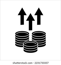 Inflationssymbol. Einfaches Element aus der Krisensammlung. Kreatives Inflationssymbol für Webdesign, Vektorgrafik auf weißem Hintergrund