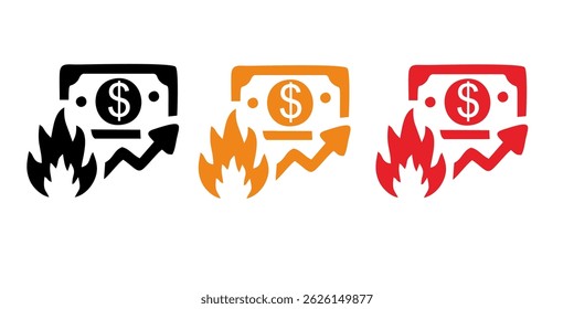 Inflation icon. Simple element from Crisis collection