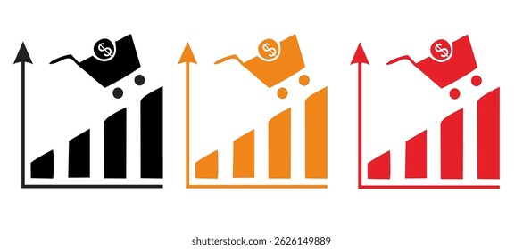 Ícone de inflação. Elemento simples da coleção Crisis