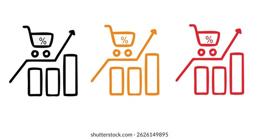 Icono de inflación. Elemento simple de colección de crisis