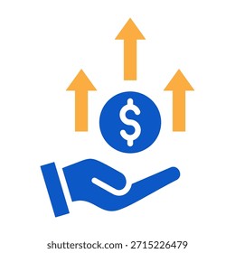 Inflation Icon Solid Color Design Vector Illustration