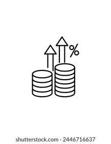 inflation icon, vector best line icon.