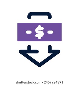Inflationssymbol. Zweifarbiges Vektorgrafik-Symbol für Ihre Website, Ihr Handy, Ihre Präsentation und Ihr Logo-Design.