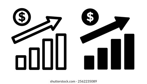 Inflation Icons pack in outlined and flat versions