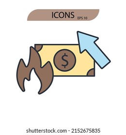 inflation icons  symbol vector elements for infographic web